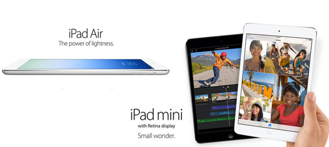 iPad Air dan iPad Mini retina display resmi dirilis, tersedia November